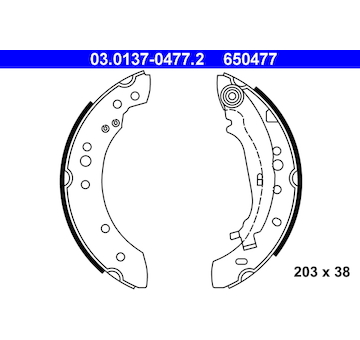 Sada brzdových čelistí ATE 03.0137-0477.2