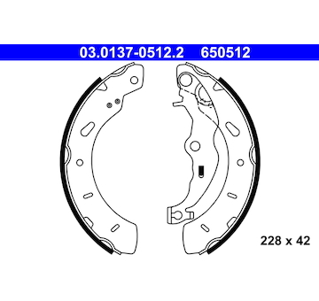 Sada brzdových čelistí ATE 03.0137-0512.2