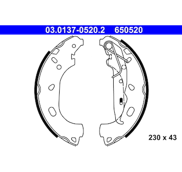 Sada brzdových čelistí ATE 03.0137-0520.2