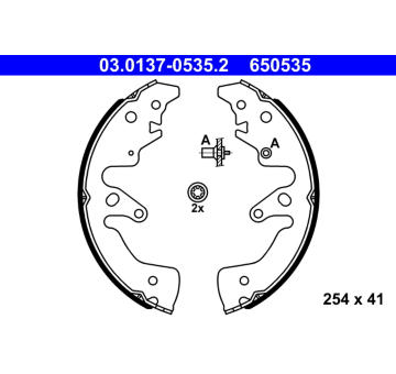 Sada brzdových čeľustí ATE 03.0137-0535.2