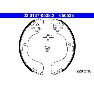 Sada brzdových čelistí ATE 03.0137-0538.2