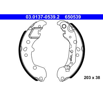 Sada brzdových čelistí ATE 03.0137-0539.2