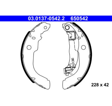 Sada brzdových čelistí ATE 03.0137-0542.2