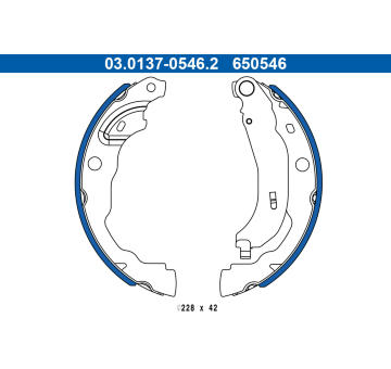 Sada brzdových čeľustí ATE 03.0137-0546.2