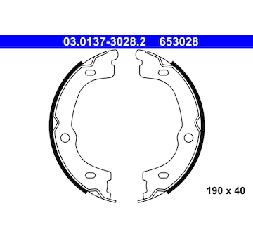 Sada brzdových čelistí, parkovací brzda ATE 03.0137-3028.2