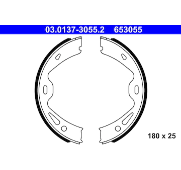 Sada brzdových čelistí, parkovací brzda ATE 03.0137-3055.2