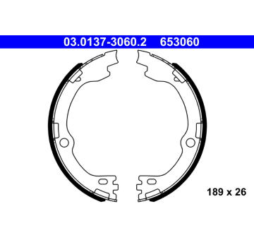 Sada brzd. čeľustí parkov. brzdy ATE 03.0137-3060.2