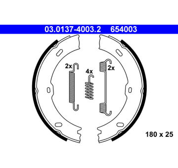 Sada brzdových čelistí, parkovací brzda ATE 03.0137-4003.2