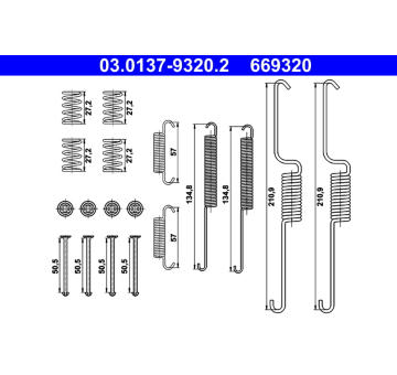 Sada prislusenstvi, brzdove celisti ATE 03.0137-9320.2