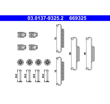 Sada prislusenstvi, parkovaci brzdove celisti ATE 03.0137-9325.2
