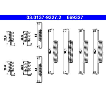 Sada prislusenstvi, parkovaci brzdove celisti ATE 03.0137-9327.2