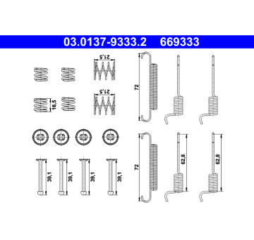 Sada prislusenstvi, parkovaci brzdove celisti ATE 03.0137-9333.2