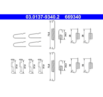 Sada prislusenstvi, parkovaci brzdove celisti ATE 03.0137-9340.2
