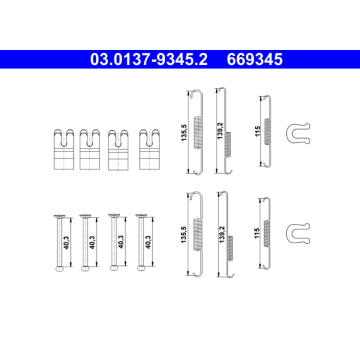 Sada prislusenstvi, brzdove celisti ATE 03.0137-9345.2