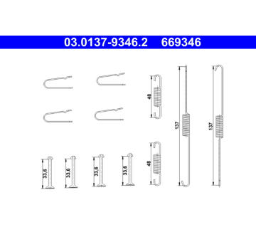 Sada prislusenstvi, brzdove celisti ATE 03.0137-9346.2