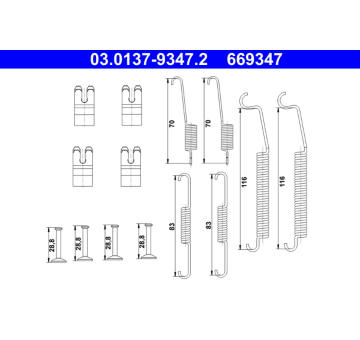 Sada prislusenstvi, brzdove celisti ATE 03.0137-9347.2