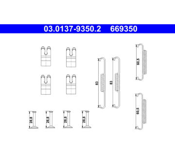 Sada prislusenstvi, parkovaci brzdove celisti ATE 03.0137-9350.2