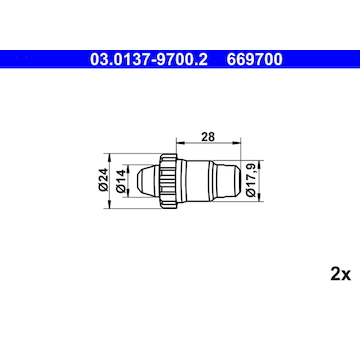 Sada příslušenství, parkovací brzdové cellisti ATE ATE 03.0137-9700.2