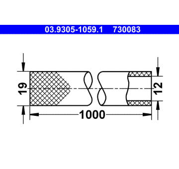 Vakuová hadice, brzdový systém ATE 03.9305-1059.1