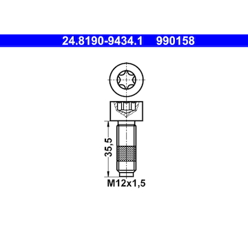 Sroub, brzdovy kotouc ATE 24.8190-9434.1