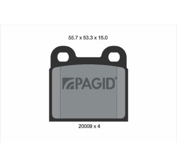 Sada brzdových destiček, kotoučová brzda PAGID T0455N