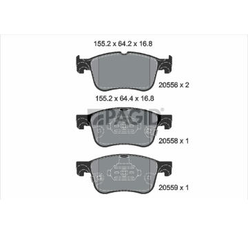 Sada brzdových destiček, kotoučová brzda PAGID T2831N