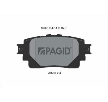 Sada brzdových destiček, kotoučová brzda PAGID T2857N