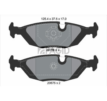 Sada brzdových destiček, kotoučová brzda PAGID T0307N