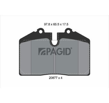 Sada brzdových destiček, kotoučová brzda PAGID T4245N