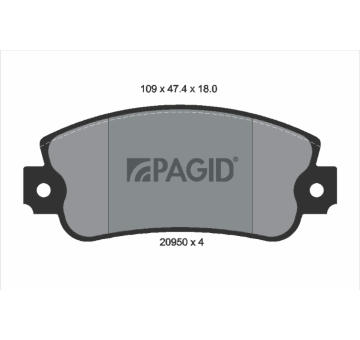 Sada brzdových destiček, kotoučová brzda PAGID T9003N