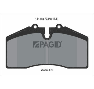 Sada brzdových destiček, kotoučová brzda PAGID T4243N