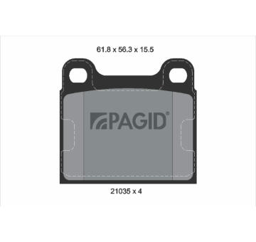Sada brzdových destiček, kotoučová brzda PAGID T4114N