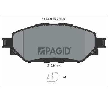 Sada brzdových destiček, kotoučová brzda PAGID T2663N