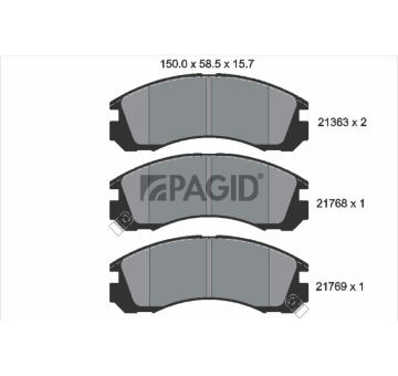 Sada brzdových destiček, kotoučová brzda PAGID T3025N