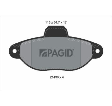 Sada brzdových destiček, kotoučová brzda PAGID T9031N