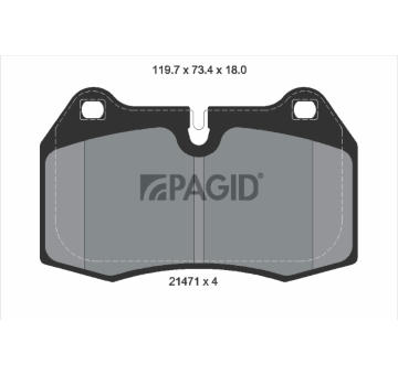 Sada brzdových destiček, kotoučová brzda PAGID T5091N
