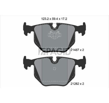 Sada brzdových destiček, kotoučová brzda PAGID T1117N