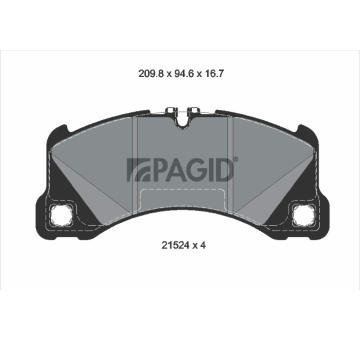 Sada brzdových destiček, kotoučová brzda PAGID T2846N