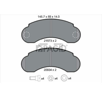 Sada brzdových destiček, kotoučová brzda PAGID T9025N