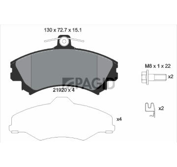 Sada brzdových destiček, kotoučová brzda PAGID T3040N