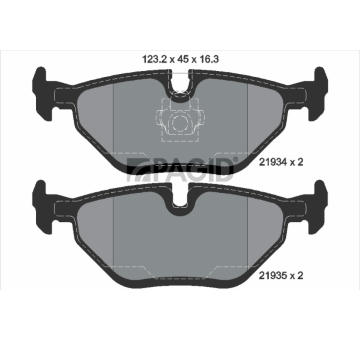 Sada brzdových destiček, kotoučová brzda PAGID T1207N