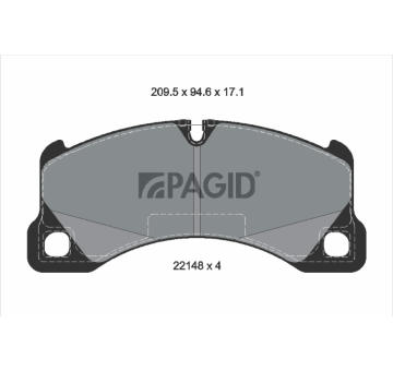 Sada brzdových destiček, kotoučová brzda PAGID T2884N