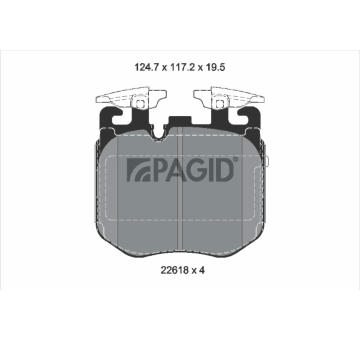 Sada brzdových destiček, kotoučová brzda PAGID T2541N
