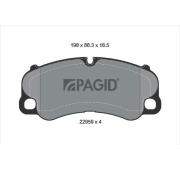 Sada brzdových destiček, kotoučová brzda PAGID T2910N