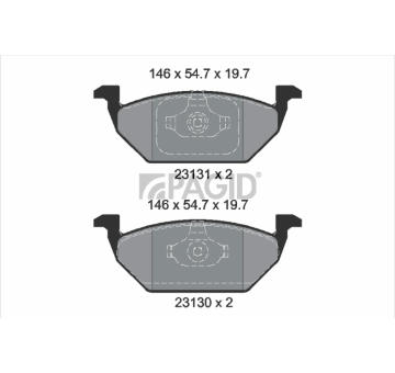 Sada brzdových destiček, kotoučová brzda PAGID T1165N