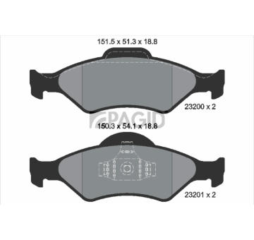 Sada brzdových destiček, kotoučová brzda PAGID T1192N