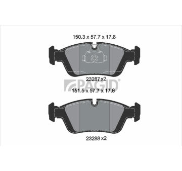 Sada brzdových destiček, kotoučová brzda PAGID T1177N