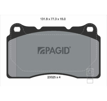 Sada brzdových destiček, kotoučová brzda PAGID T1830N