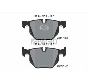 Sada brzdových destiček, kotoučová brzda PAGID T1771N