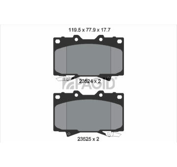 Sada brzdových destiček, kotoučová brzda PAGID T1241N